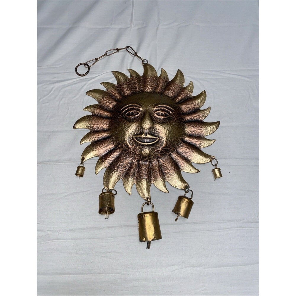 10” Indoor/Outdoor Burnished Copper “Good Morning Sunshine” Bell Wind Chime